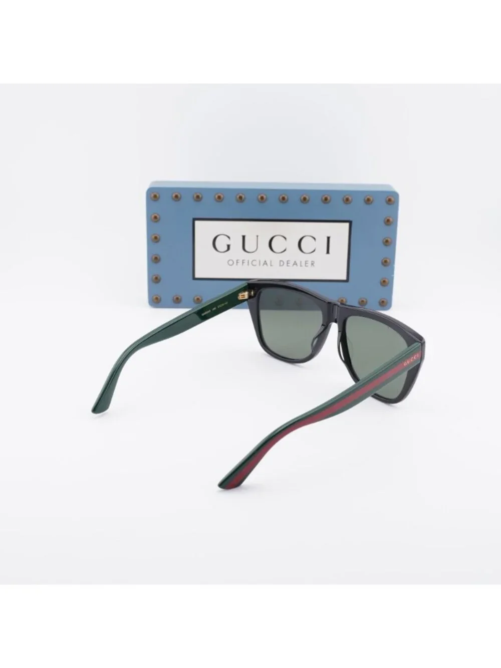 Gucci GG0926S 006 Square Sunglasses - Black / Green
